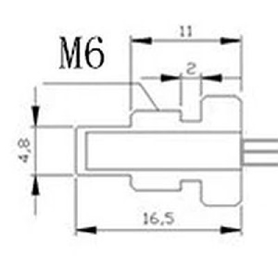 NTC-3950 waterdicht M6 schroefdraad afmetingen